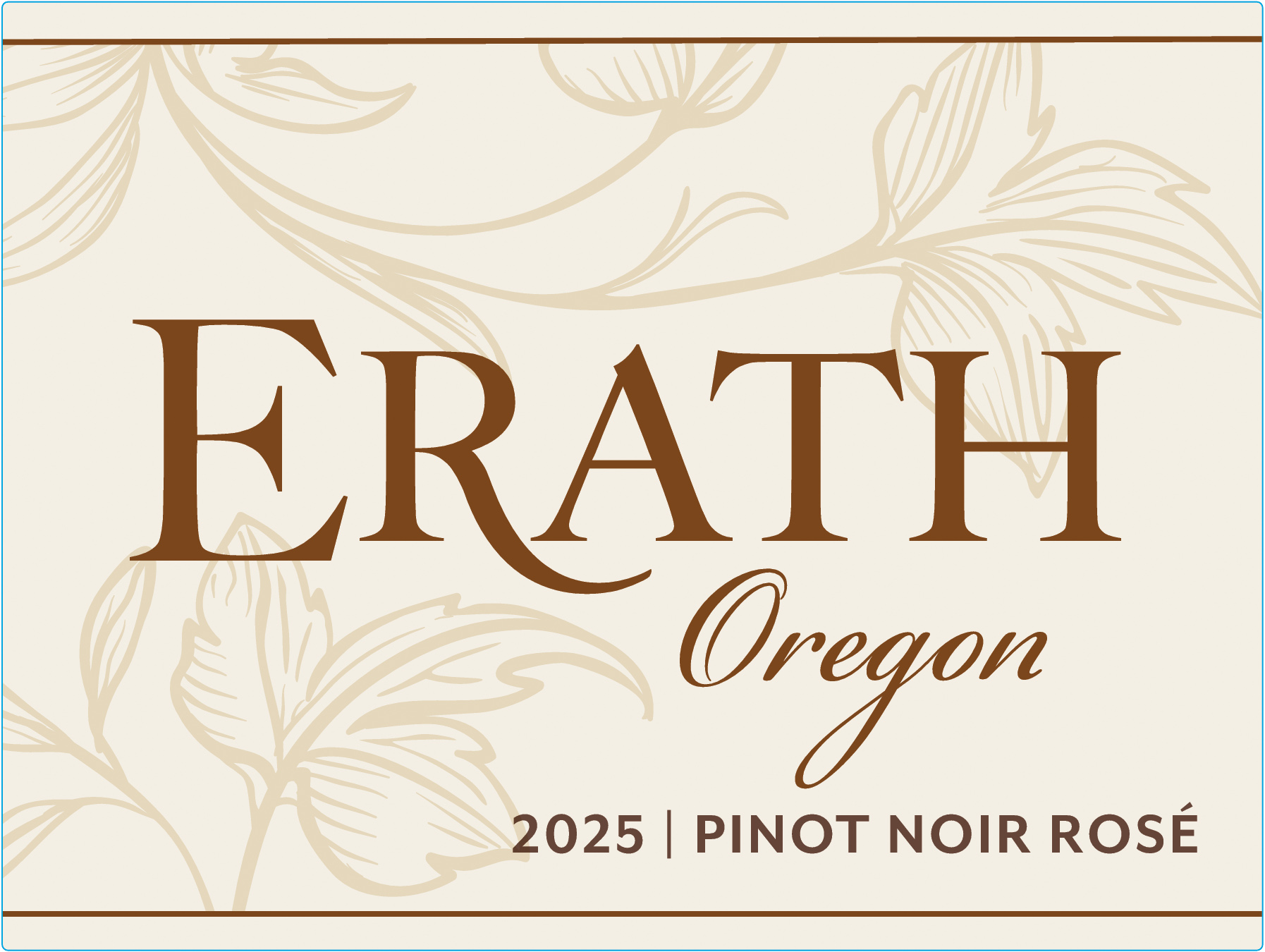 TABC label artwork for Erath Rose Pinot Noir 2025