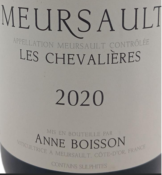 TABC label artwork for ANNE BOISSON LES CHEVALIERES