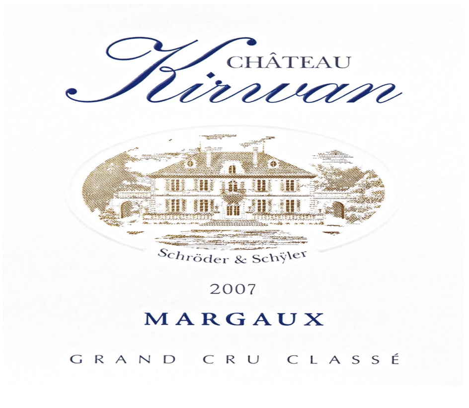 TABC label artwork for Chateau Kirwan Red Bordeaux Margaux