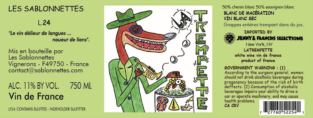 TABC label artwork for Sablonnettes, Trempette