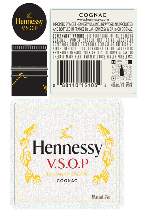 TABC label artwork for Hennessy V.S.O.P 12 375ml Flask - 1098978