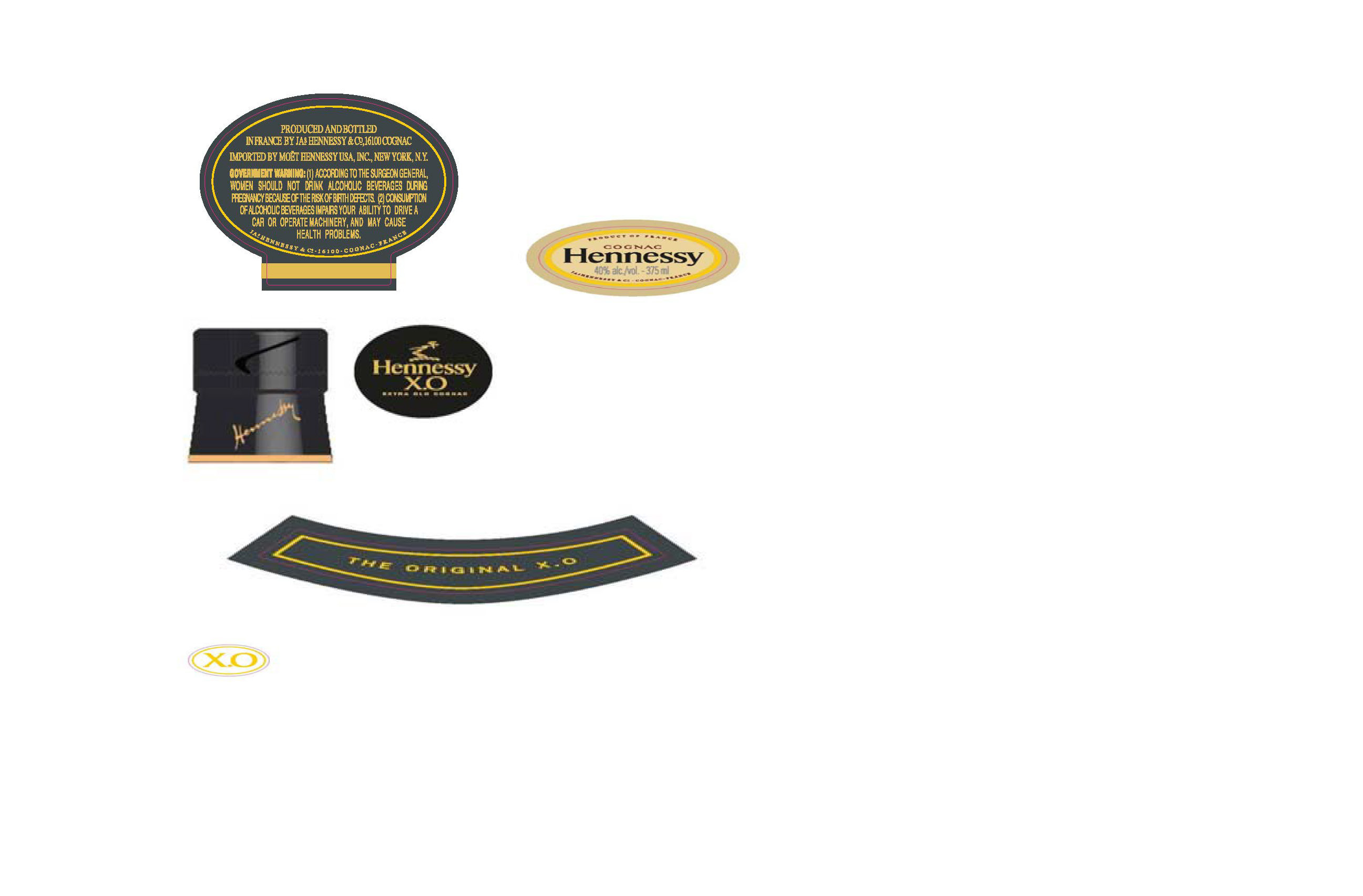 TABC label artwork for Hennessy XO 12 375ml GB - 1080859