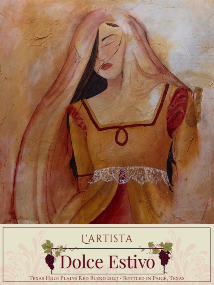 TABC label artwork for Dolce Estivo L'Artista Red Blend