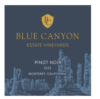 TABC label artwork for Blue Canyon Pinot Noir Monterey
