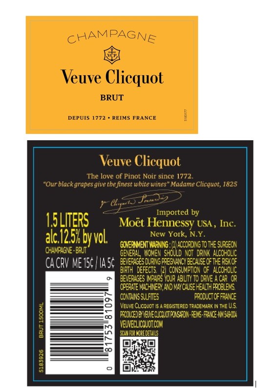TABC label artwork for Veuve Cliquot Yellow Label 3 1.5L - 1106445