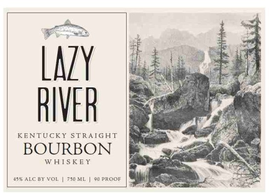 TABC label artwork for Lazy River Bourbon