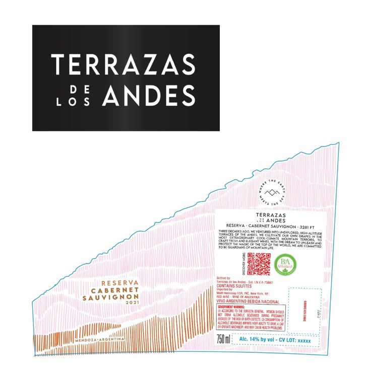 TABC label artwork for Terrazas Reserva Cab Sauv 12 750ml 2023 - 1112842