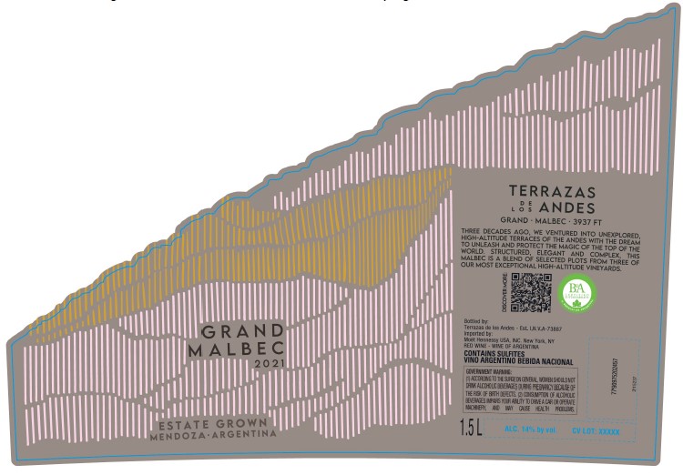 TABC label artwork for TERRAZAS GRAND MALBEC