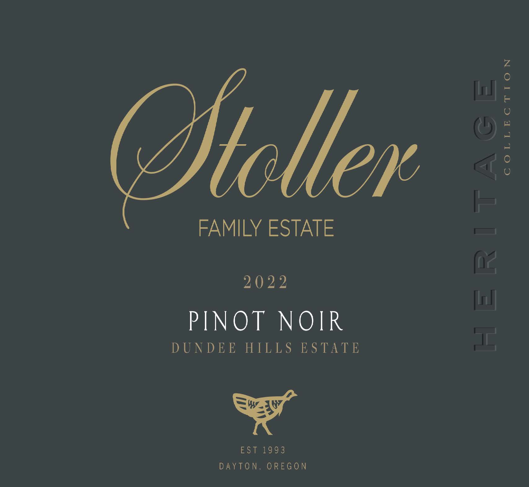 TABC label artwork for Stoller - Pinot Noir Estate Dundee Hills