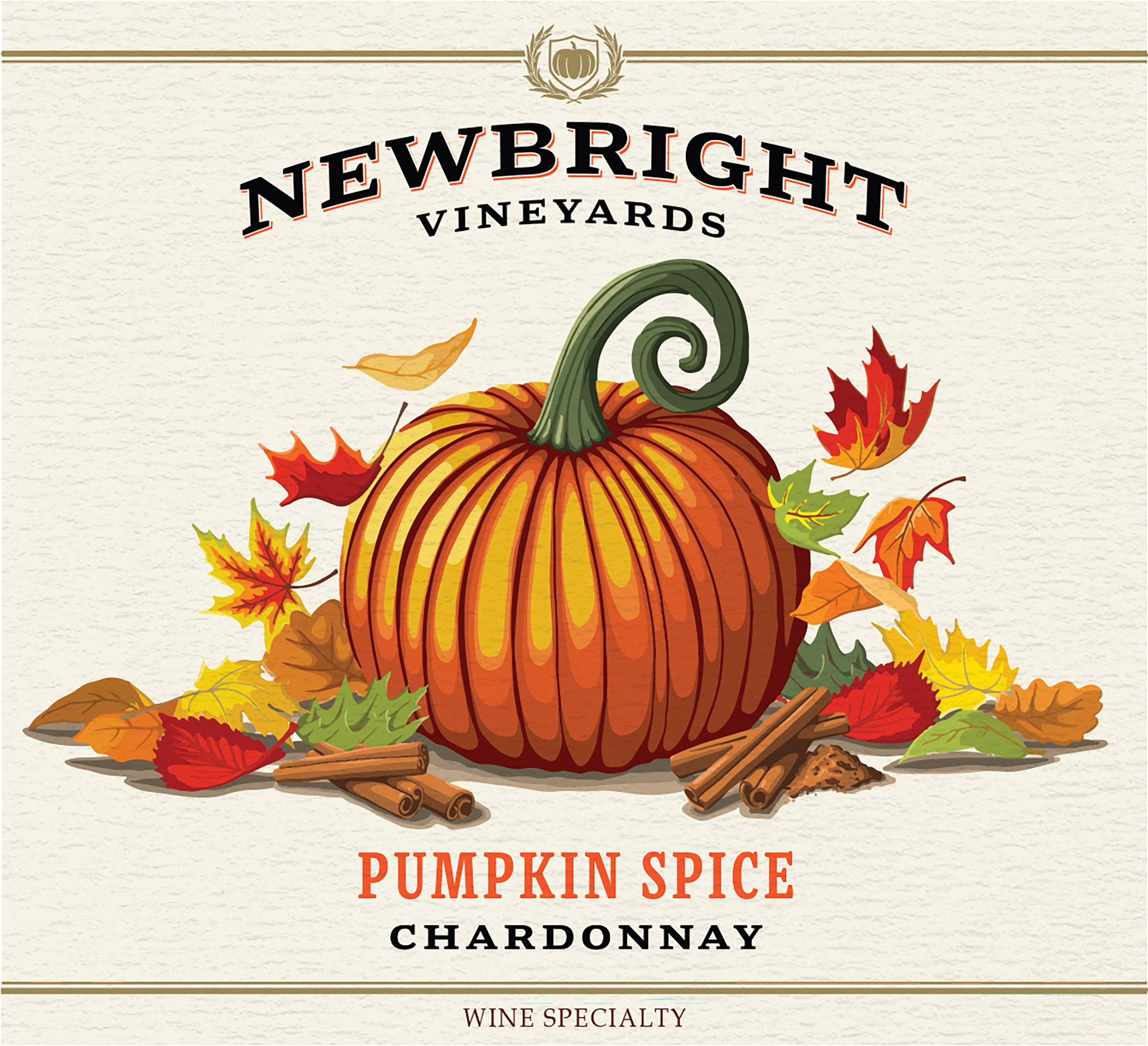 TABC label artwork for NewBright Pumpkin Spice Chardonnay