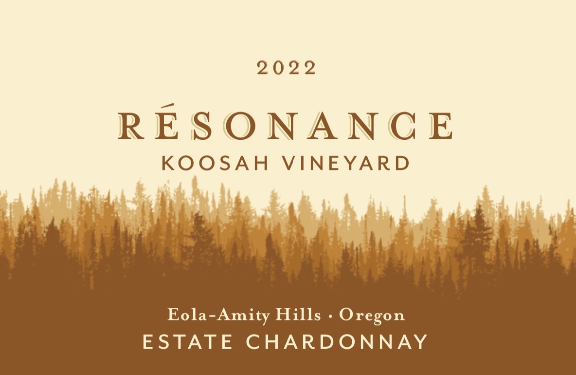 TABC label artwork for Resonance Chardonnay, Koosah Vineyard