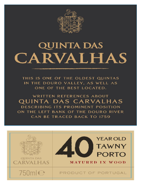 TABC label artwork for Quinta das Carvalhas 40Yr Tawny