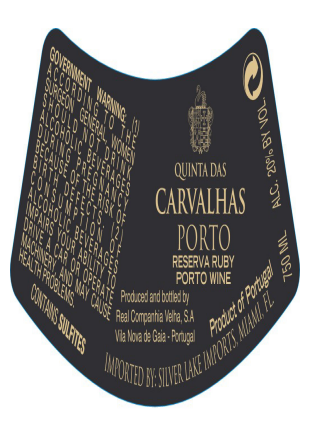 TABC label artwork for Quinta das Carvalhas Reserva Ruby Porto