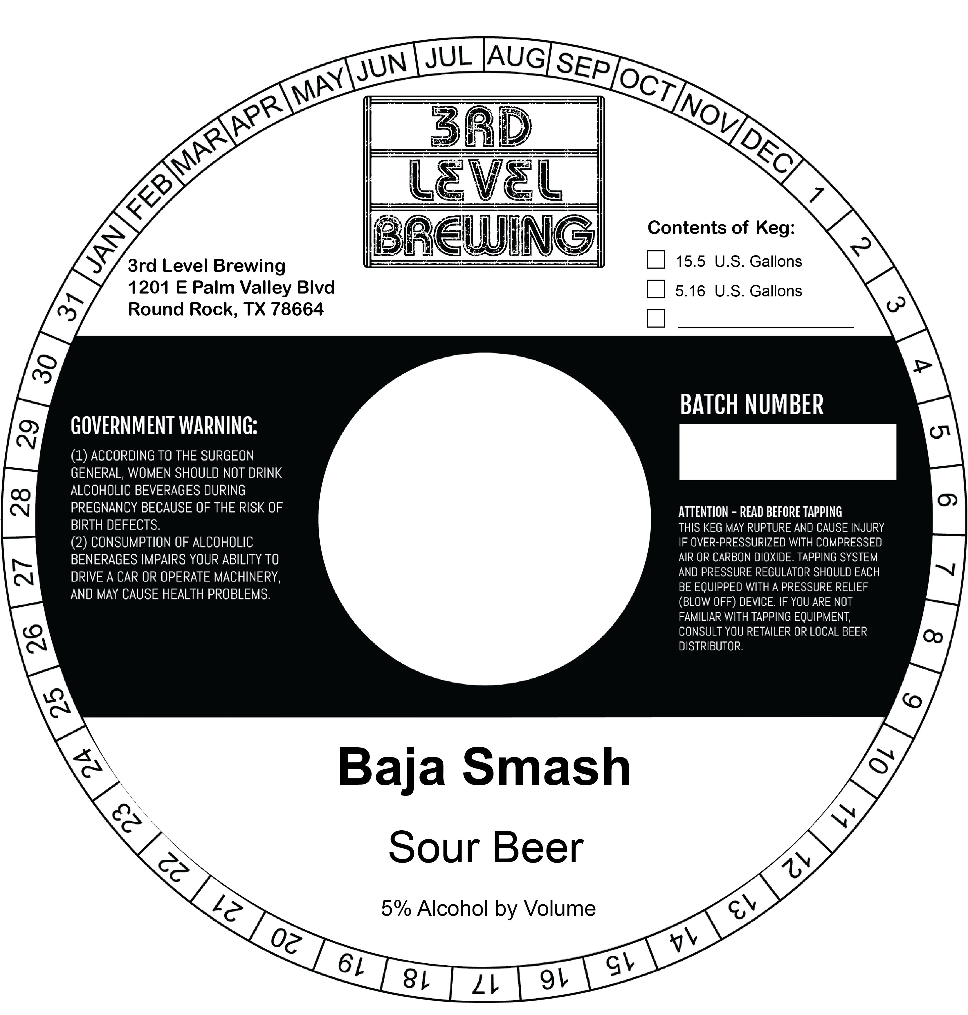 TABC label artwork for Baja Smash