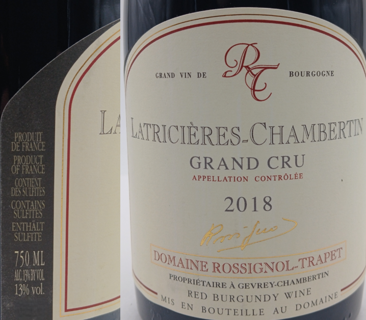 TABC label artwork for DOMAINE ROSSIGNOL-TRAPET LATRICIERES-CHAMBERTIN