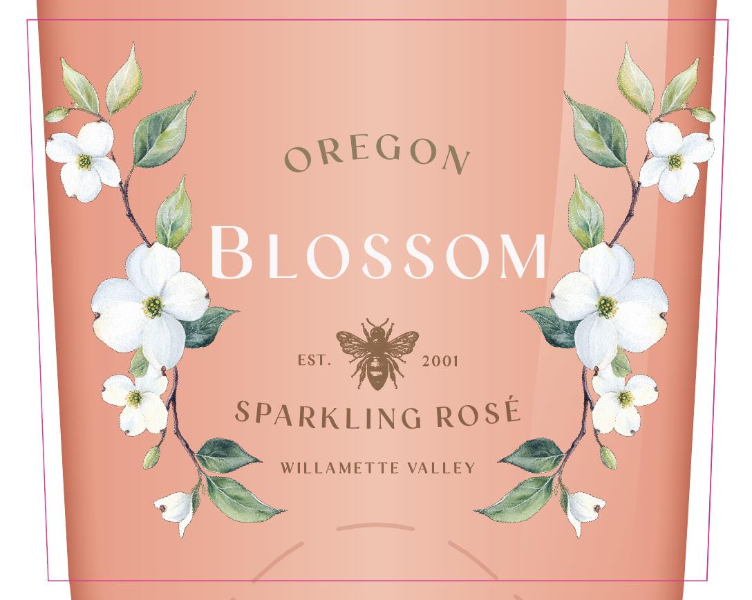 TABC label artwork for Oregon Blossom Sparkling Rose