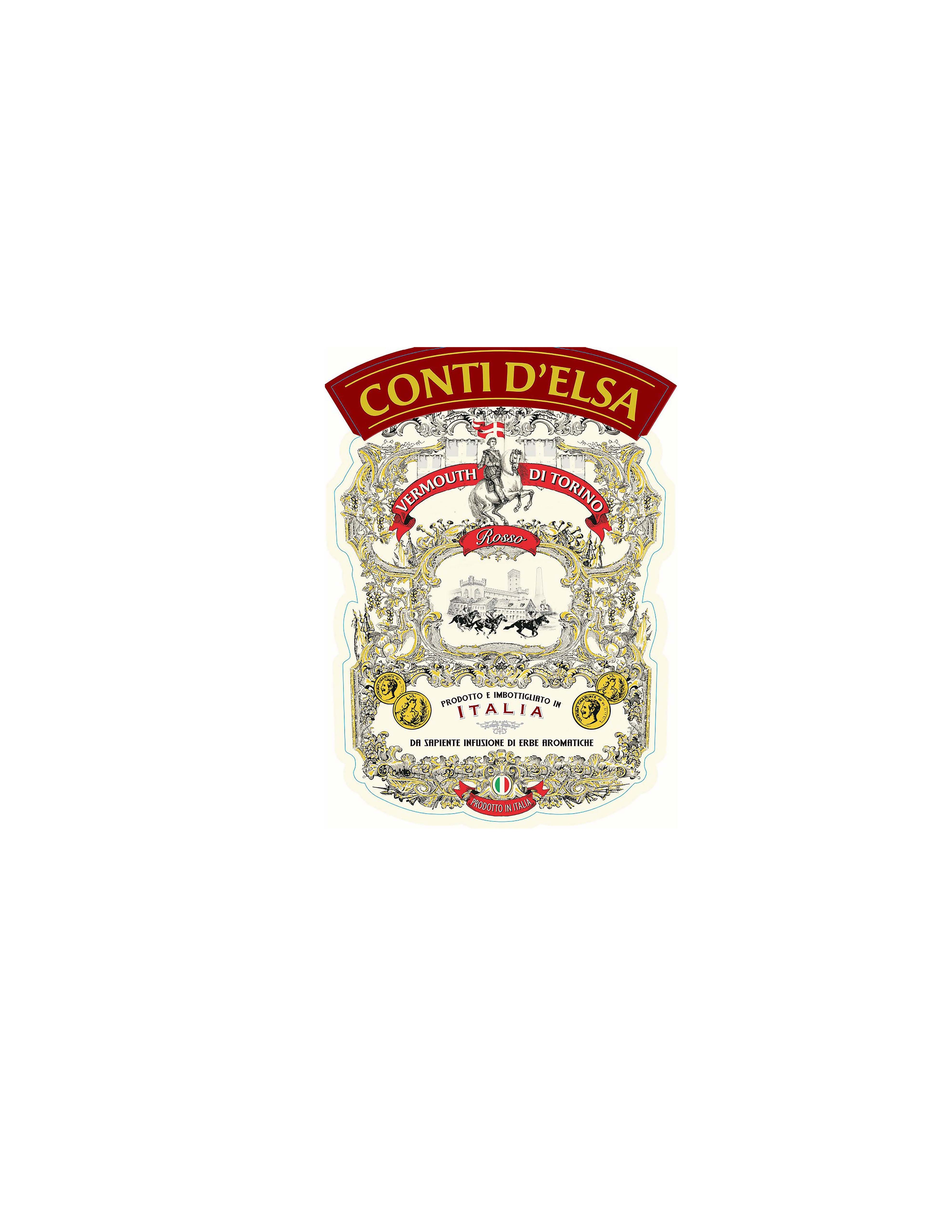 TABC label artwork for Conti d’Elsa Vermouth di Torino