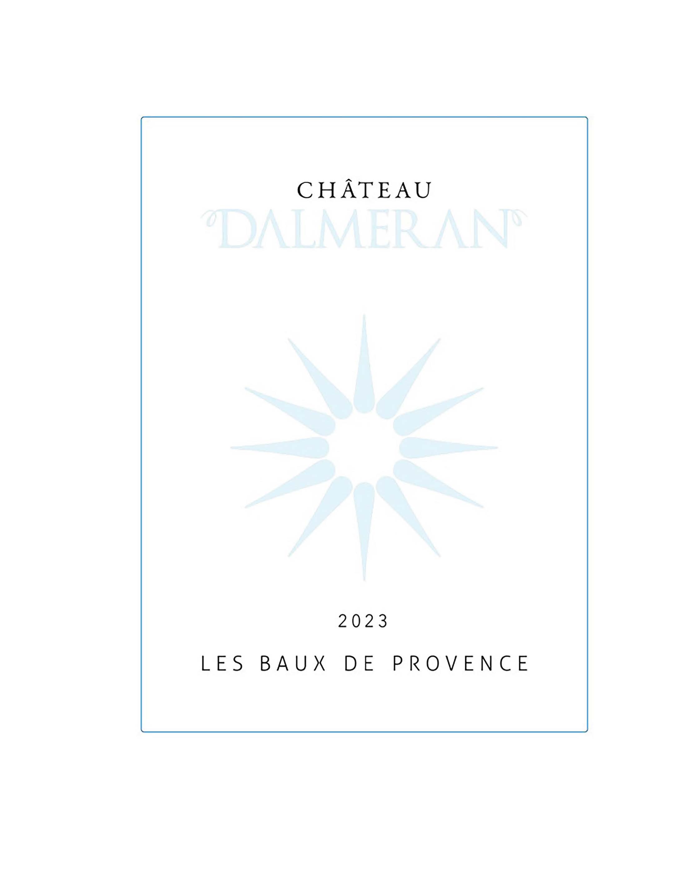 TABC label artwork for Dalmeran Cuvee Bastide Rose Les Baux de Provence