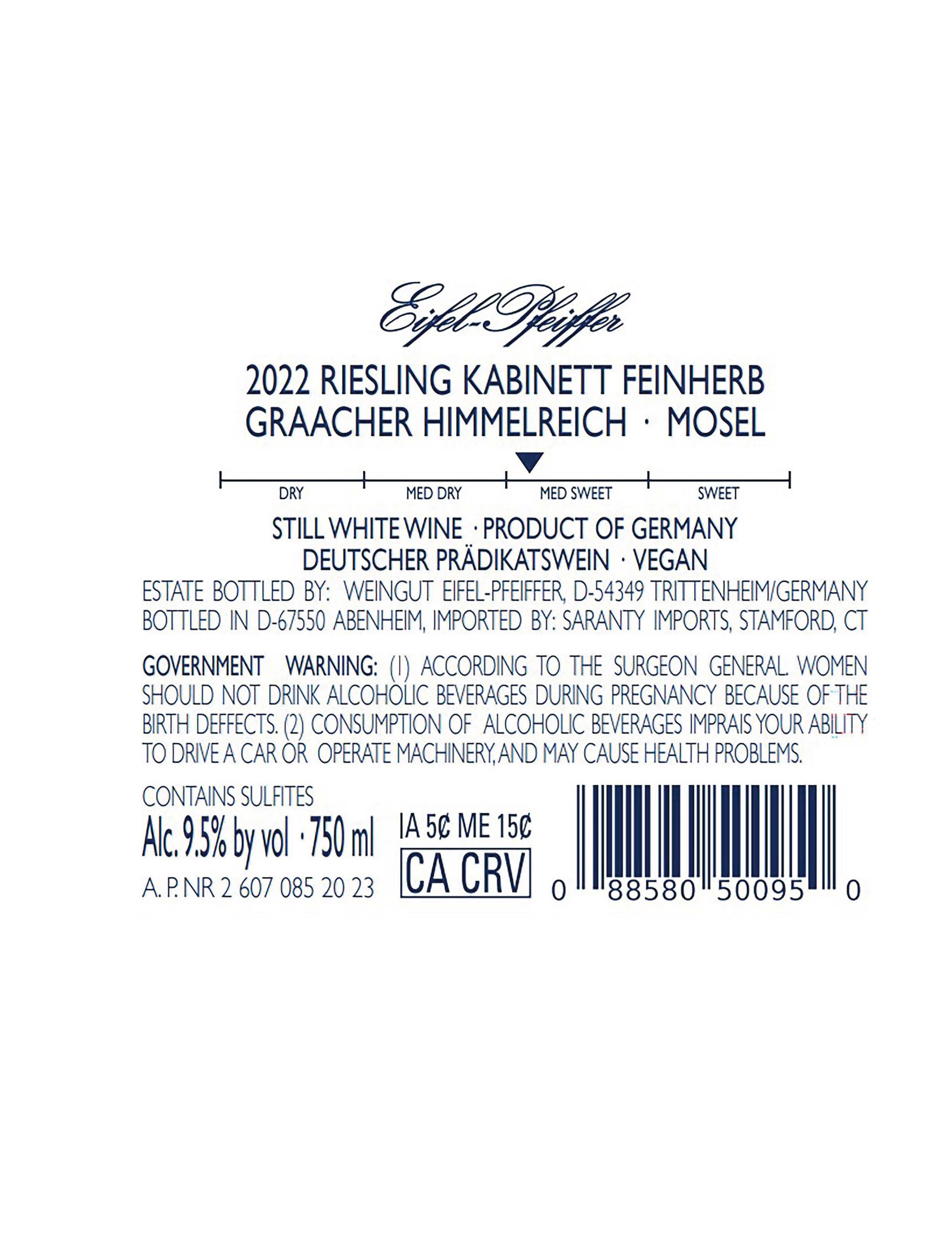 TABC label artwork for Eifel-Pfeiffer Graacher Himmelreich Riesling Kabinett Feinherb