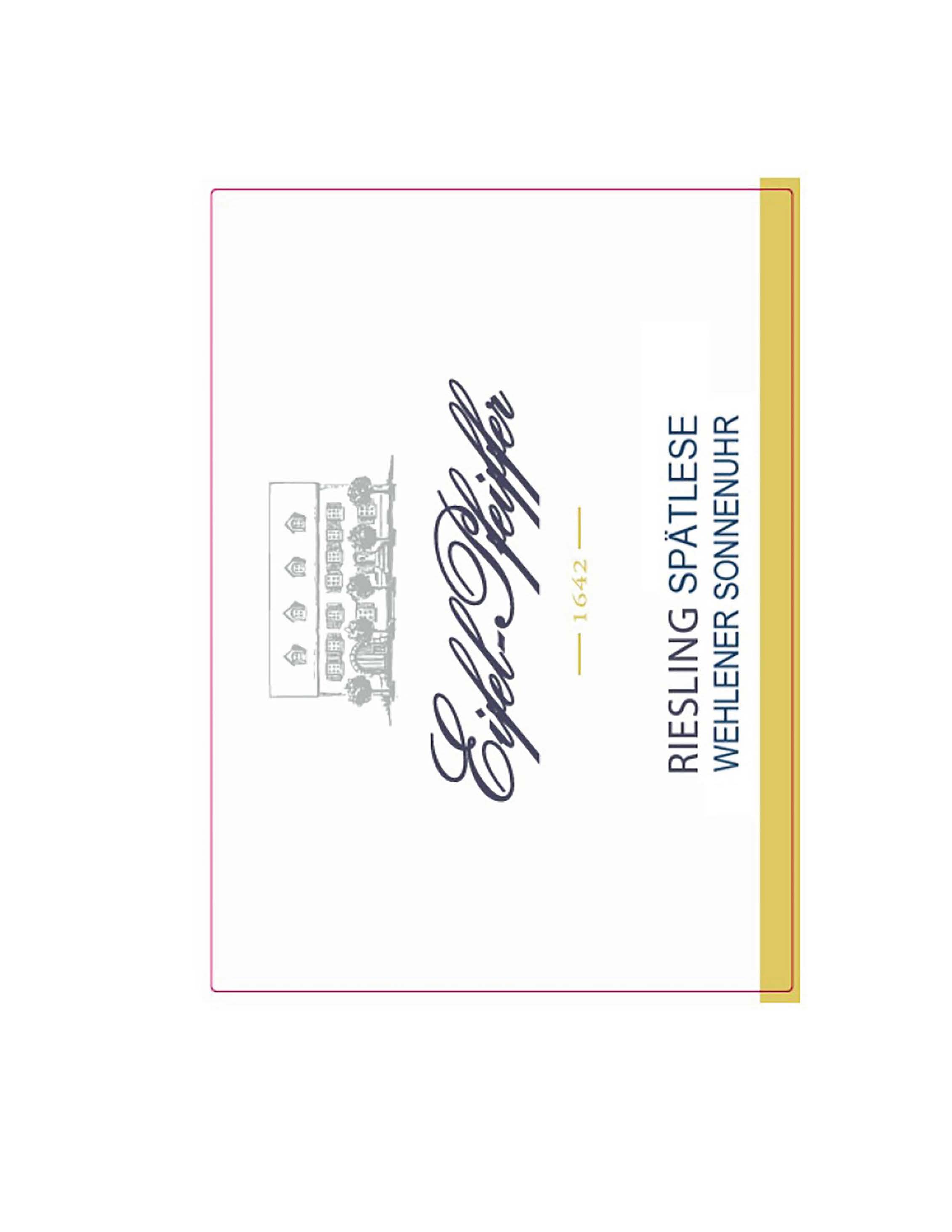 TABC label artwork for Eifel-Pfeiffer Wehlener Sonnenuhr Riesling Spatlese