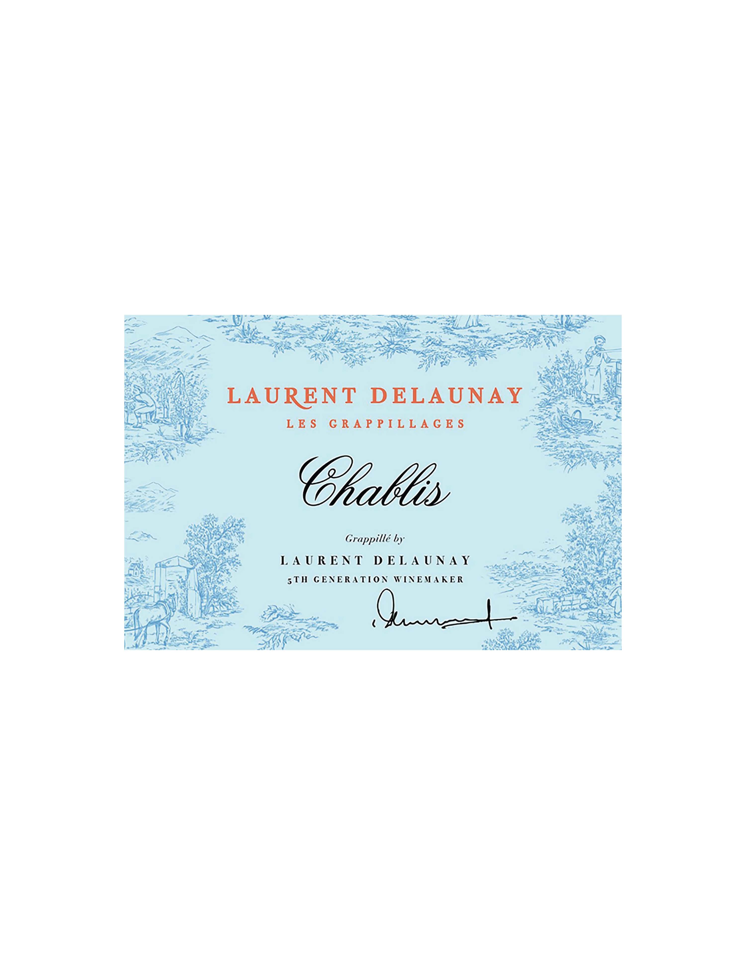 TABC label artwork for Laurent Delaunay Chablis Les Grappillages