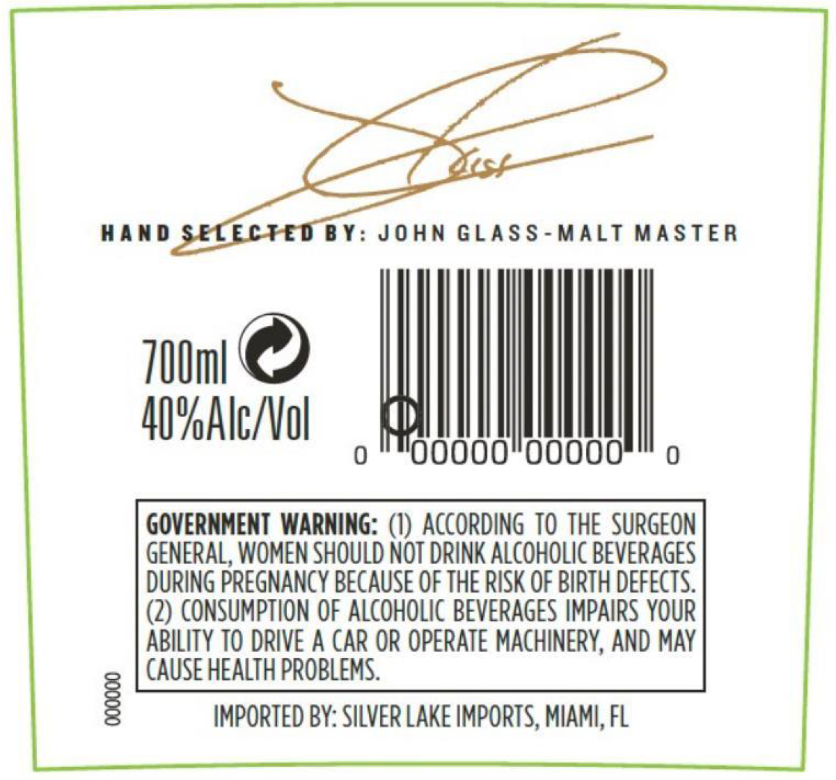 TABC label artwork for 1933 Macleod’s 12Yr Sherry Cask SM