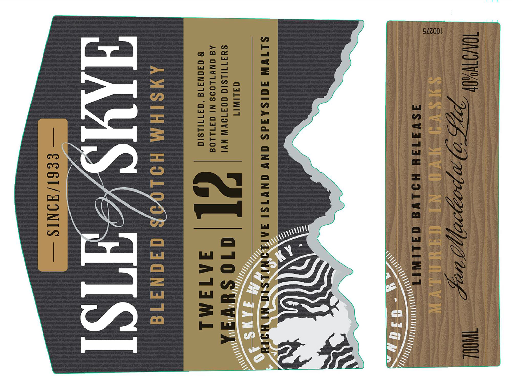 TABC label artwork for Isle of Skye 12Yr Scotch Whisky
