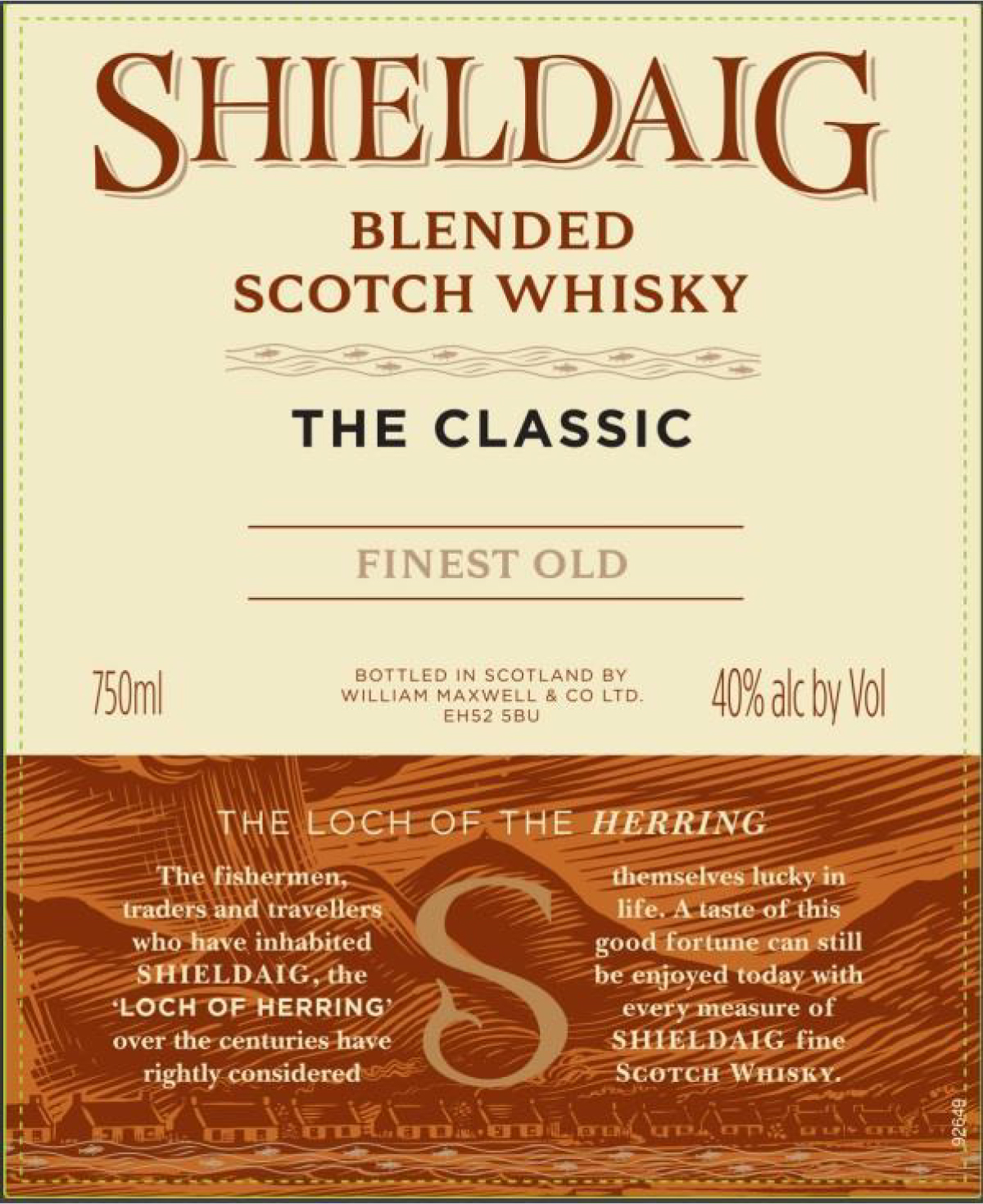 TABC label artwork for Shieldaig ’The Classic’ Blend