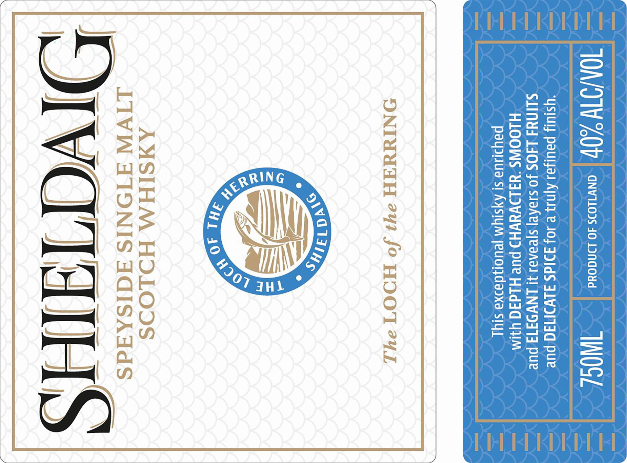 TABC label artwork for Shieldaig Speyside Single Malt