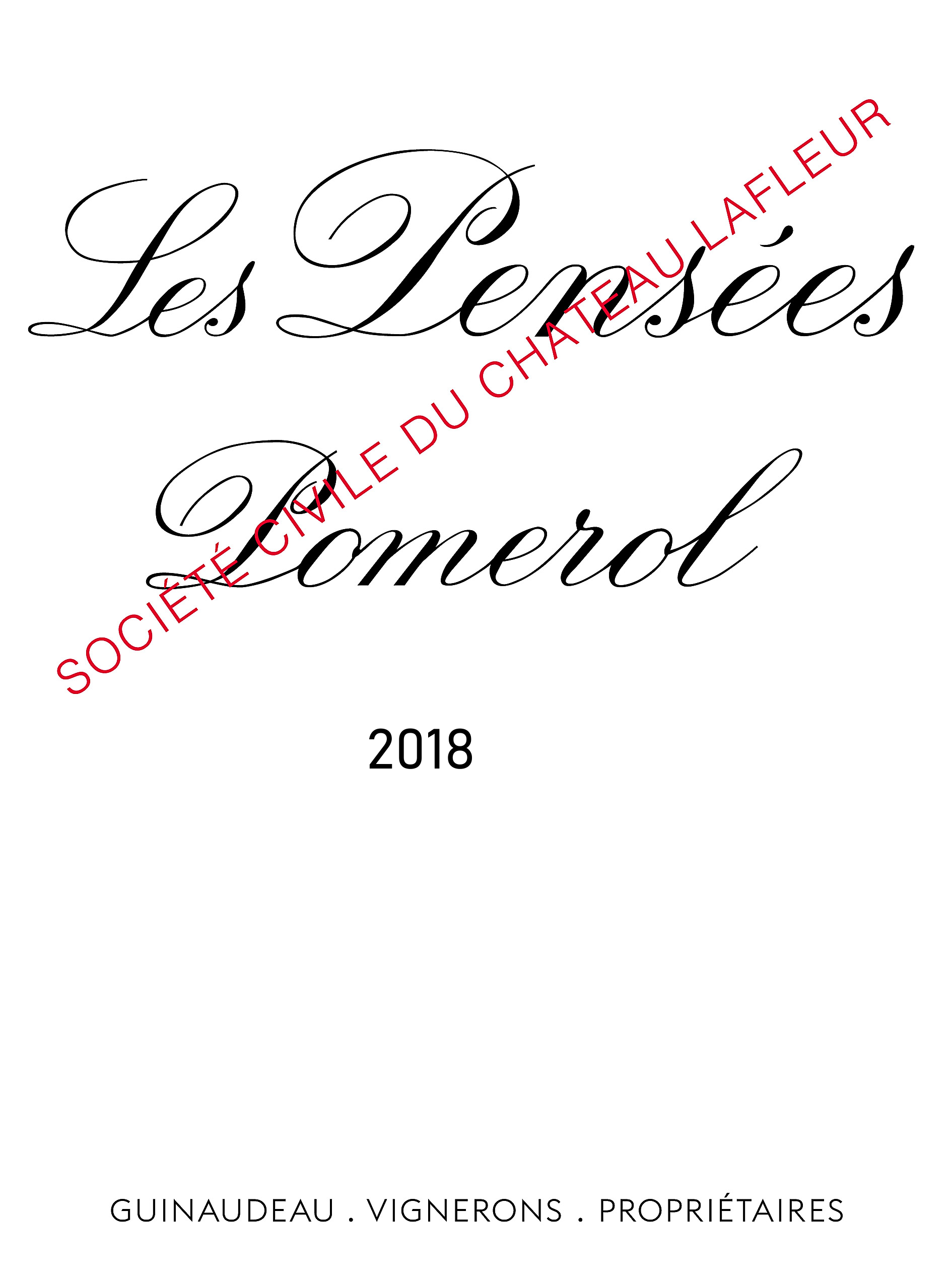 TABC label artwork for CHATEAU LAFLEUR LES PENSEES