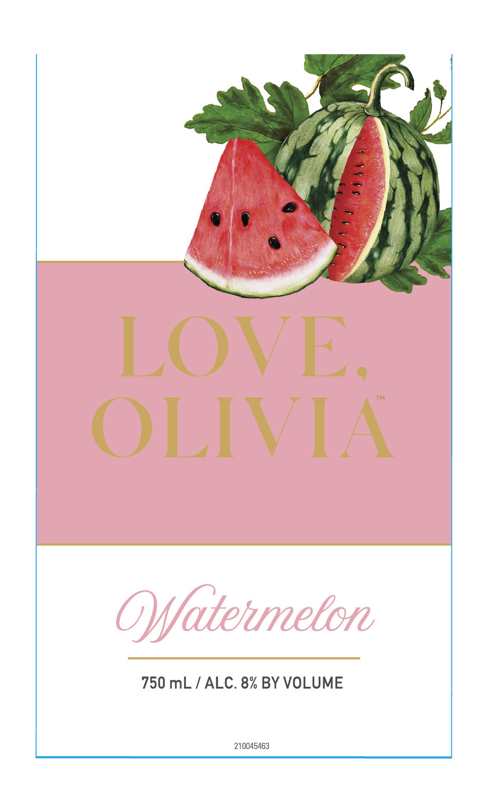 TABC label artwork for Love, Olivia Watermelon