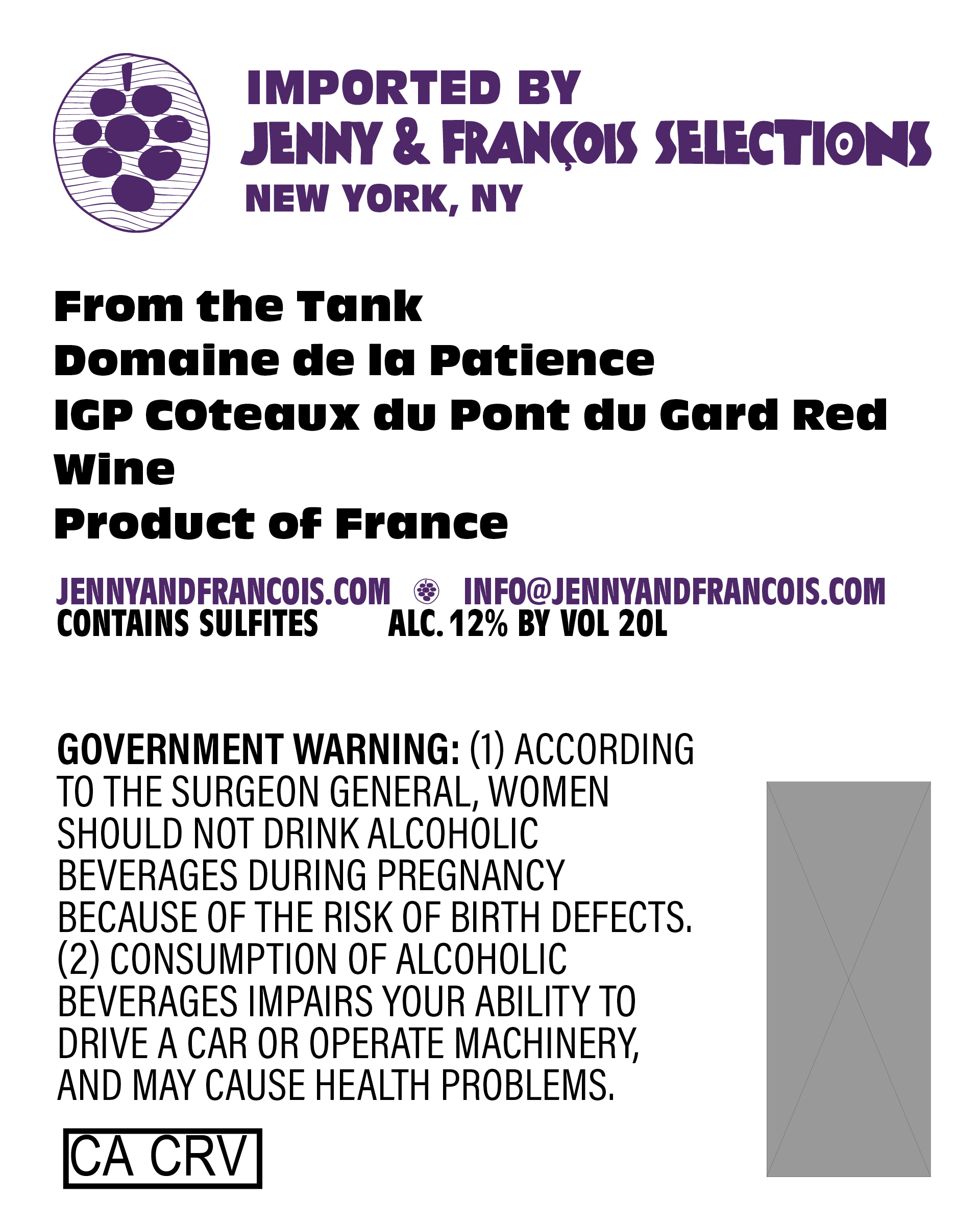 TABC label artwork for From The Tank, Keg Red