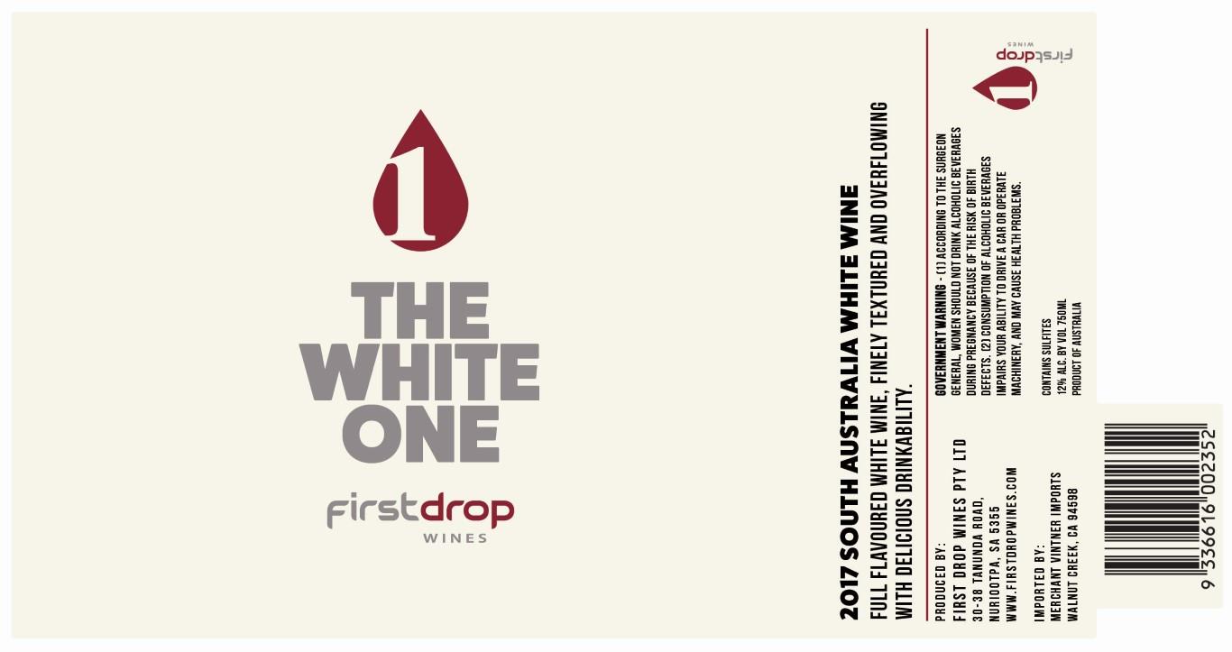 TABC label artwork for FIRST DROP The White One