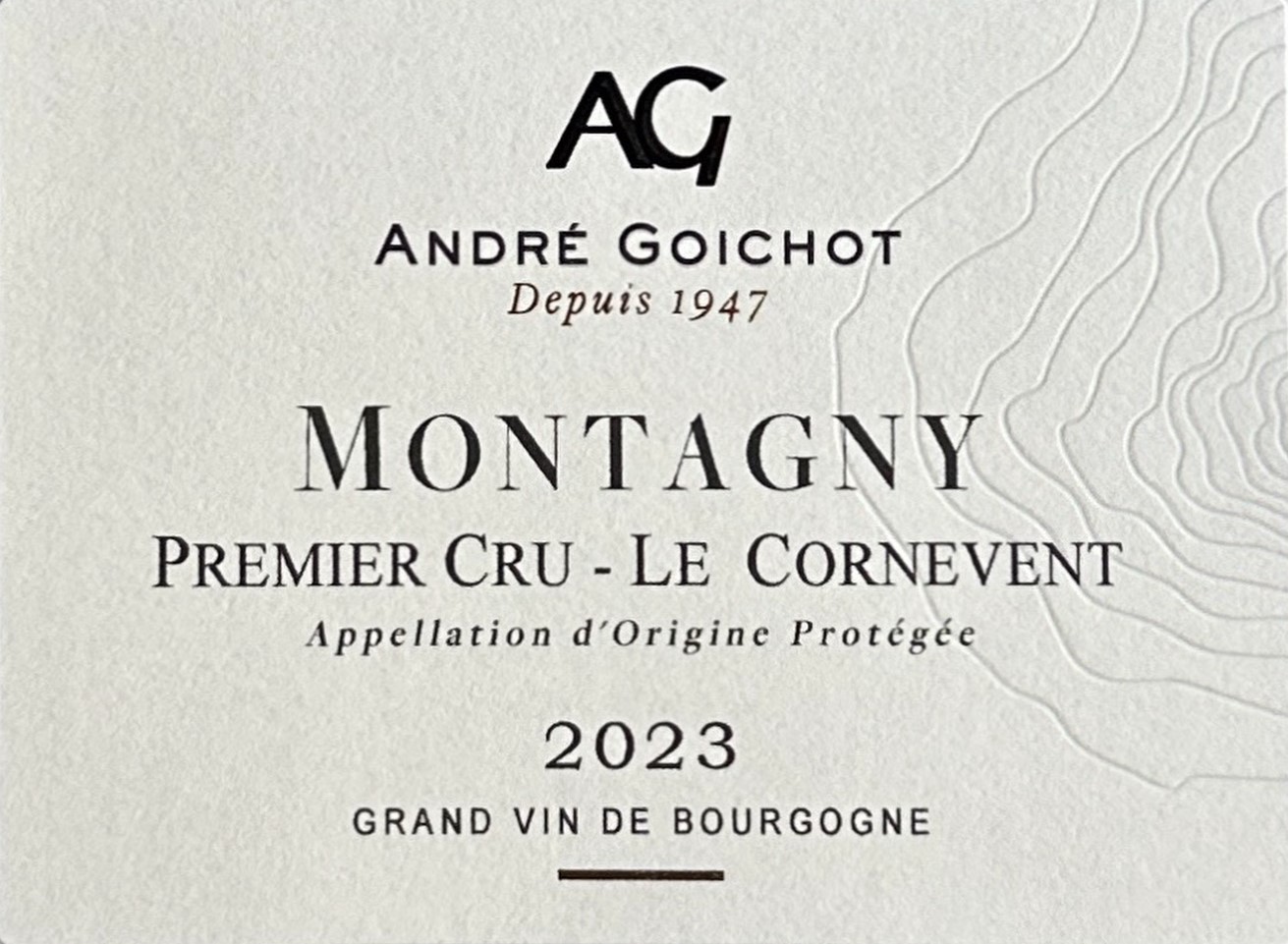 TABC label artwork for ANDRE GOICHOT LE CORNEVENT