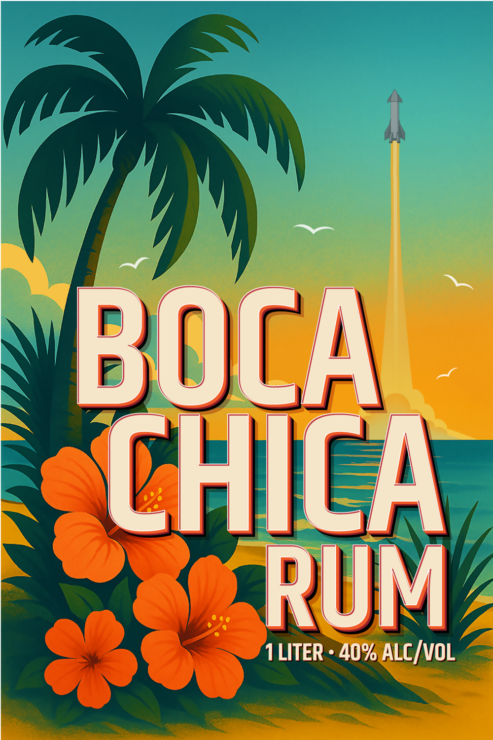 TABC label artwork for Boca Chica Rum