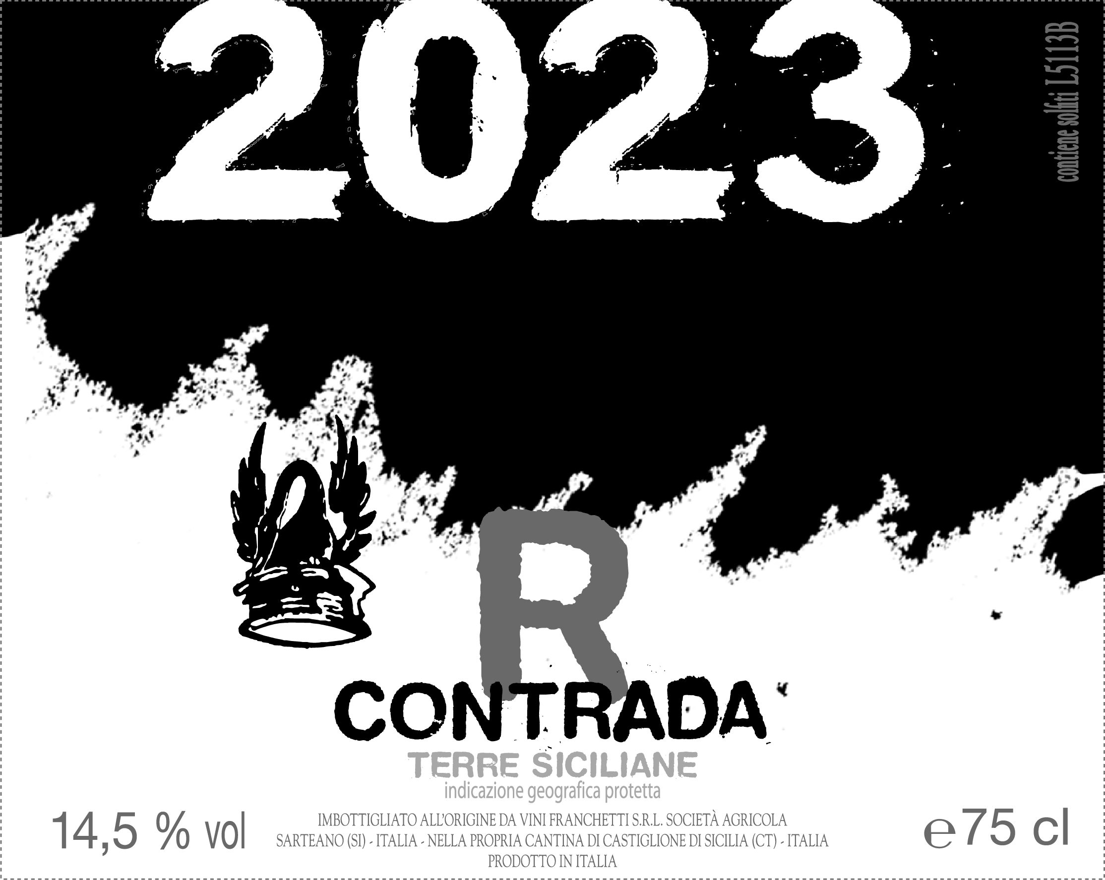 TABC label artwork for Passopisciaro Contrada R