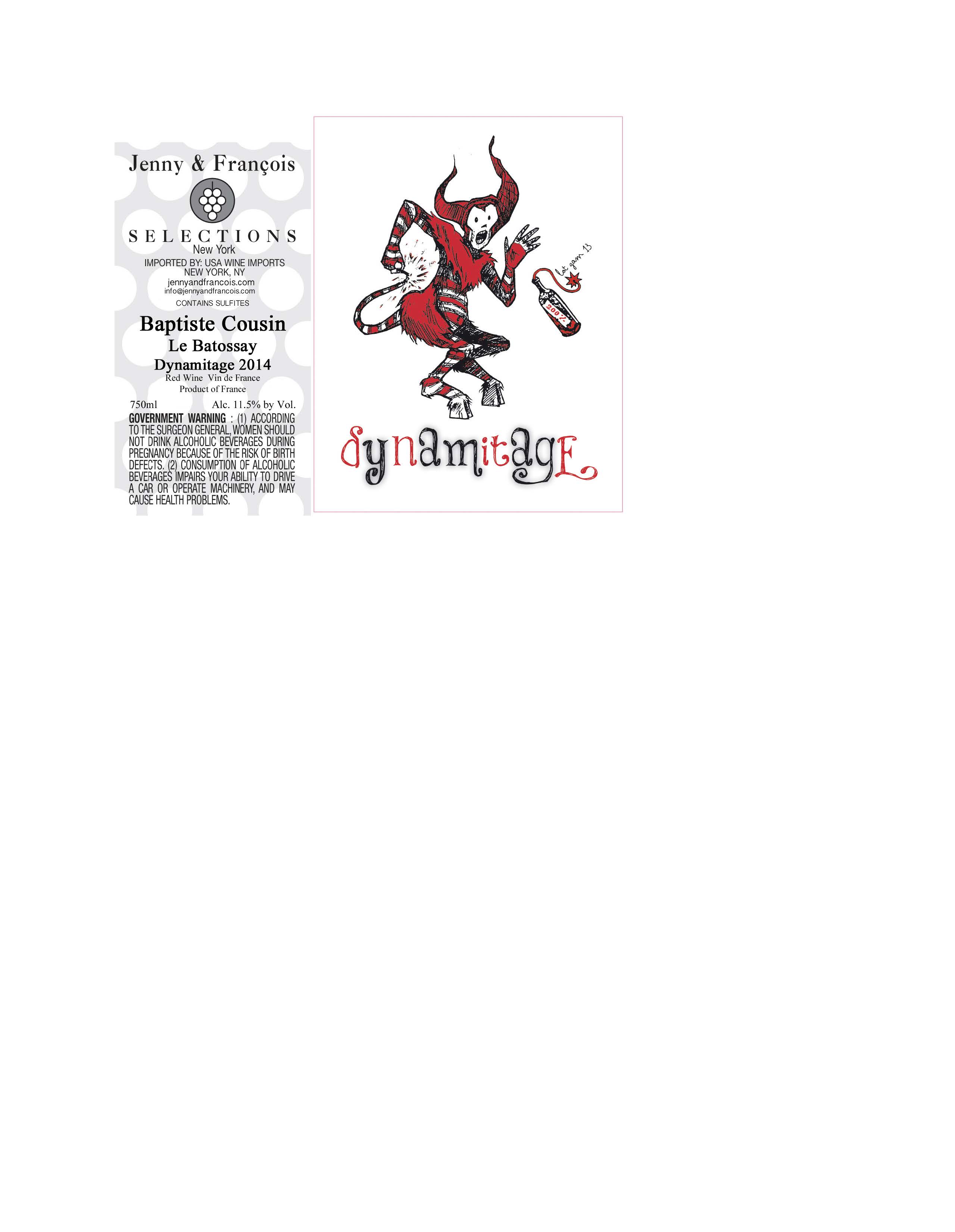 TABC label artwork for Baptiste Cousin, Dynamitage