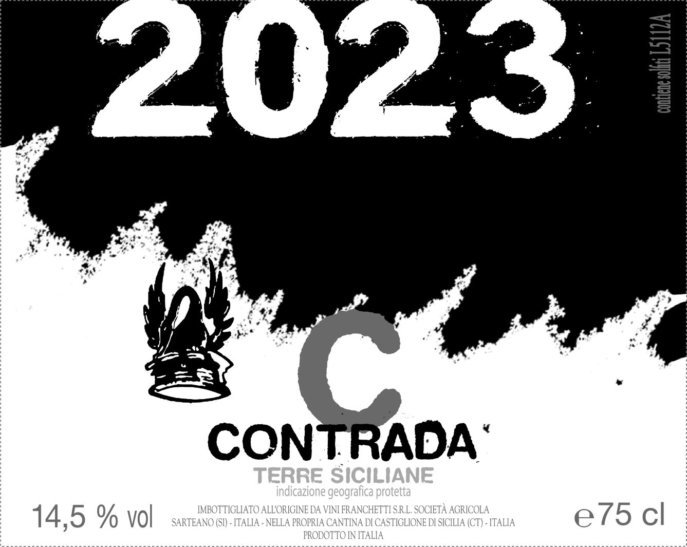 TABC label artwork for Passopisciaro Contrada C