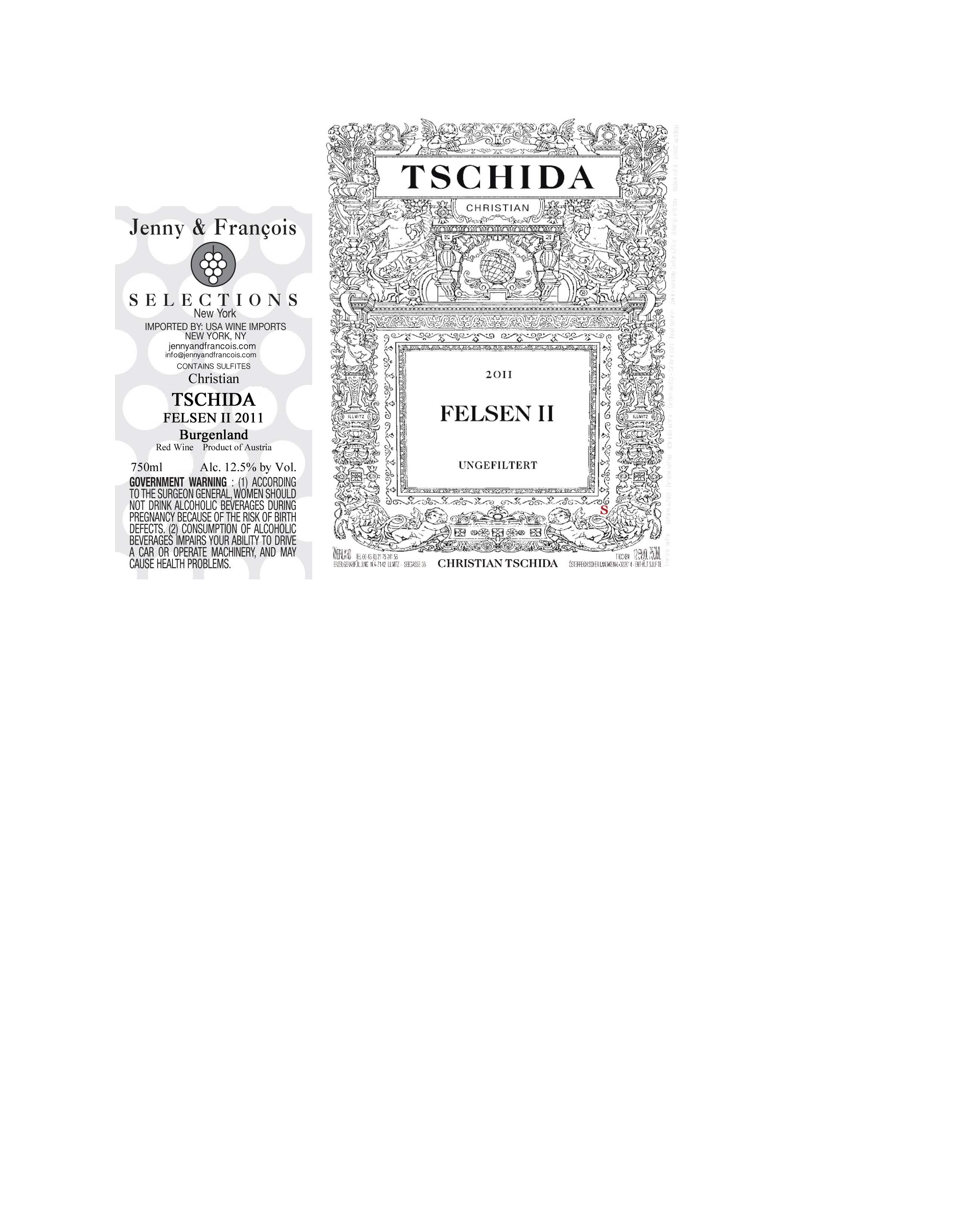 TABC label artwork for Christian Tschida, Felsen II