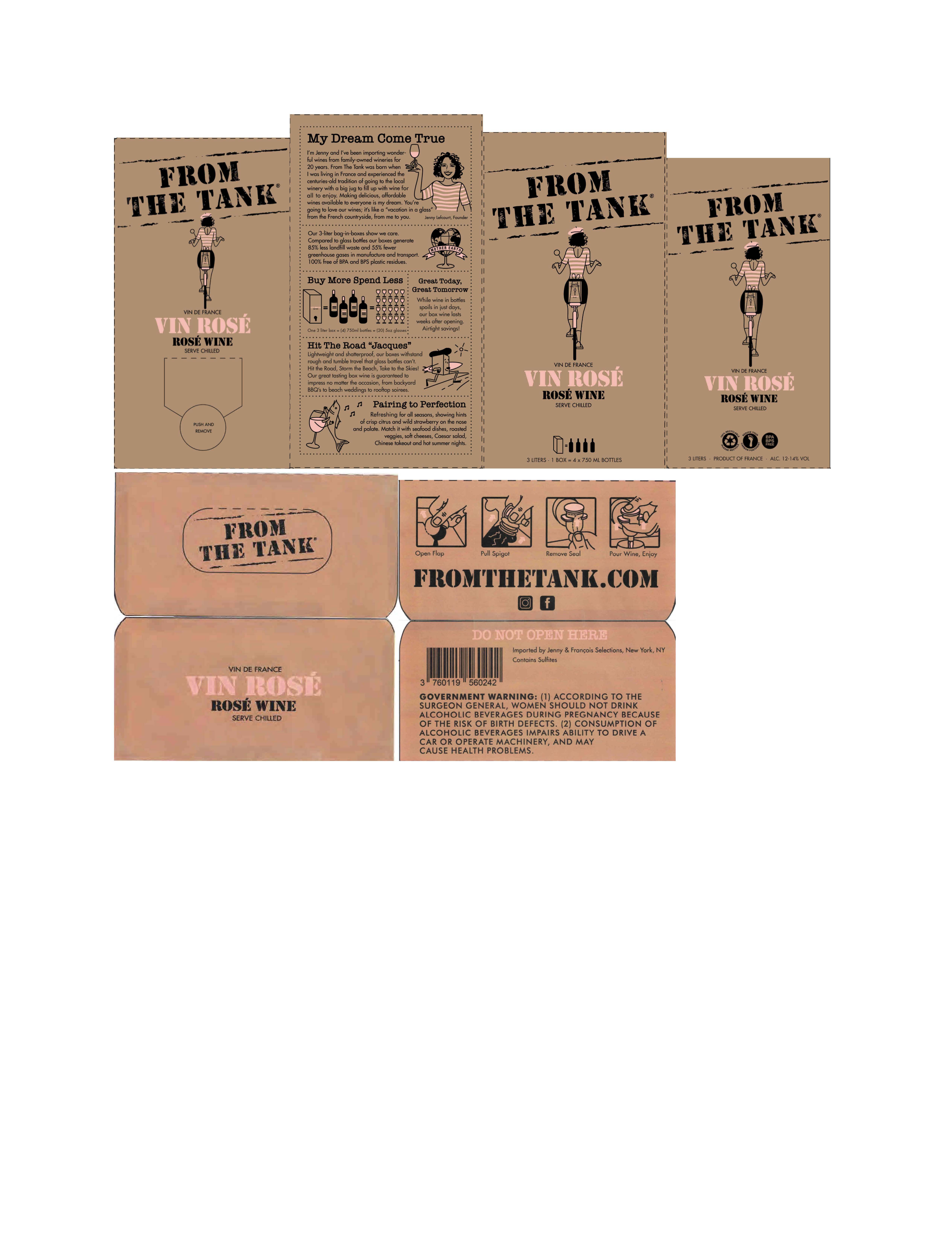 TABC label artwork for From The Tank, Box Rose