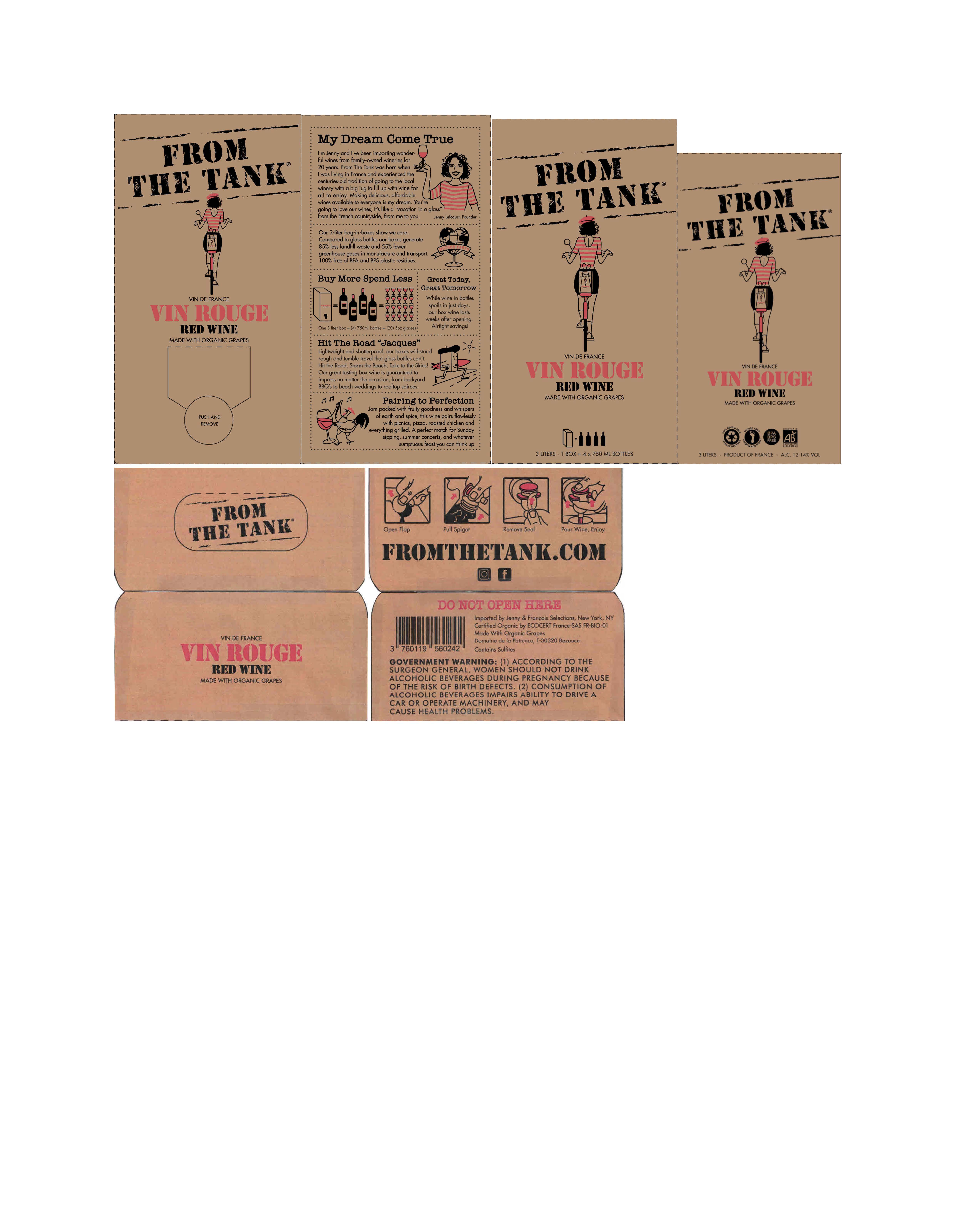 TABC label artwork for From The Tank, Box Red MOG