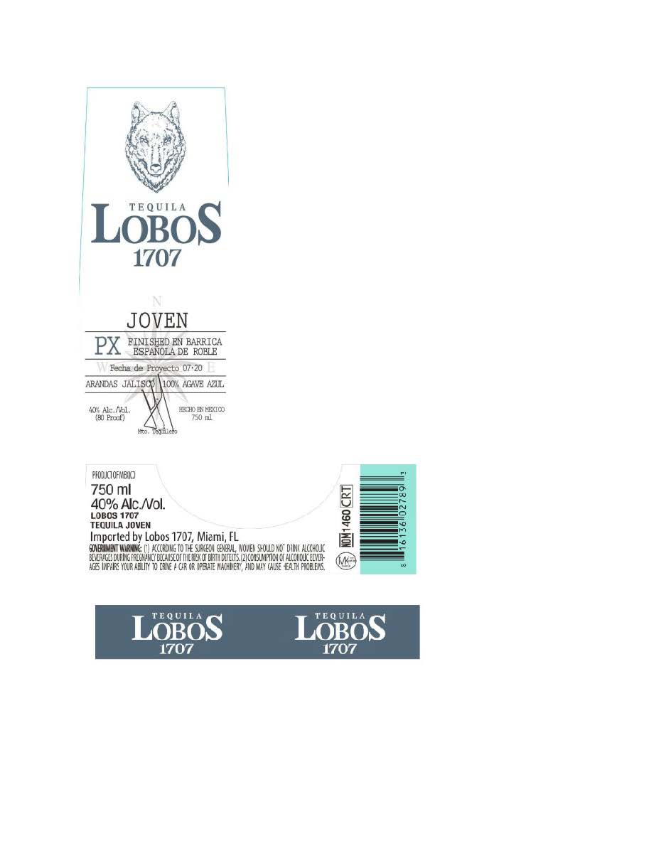 TABC label artwork for LOBOS 1707 Joven