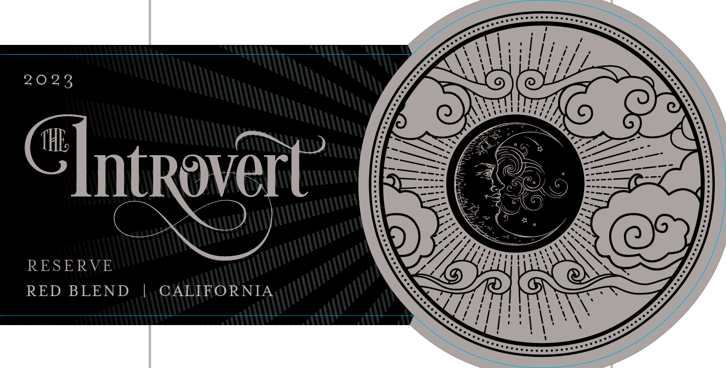 TABC label artwork for The Introvert Red Blend