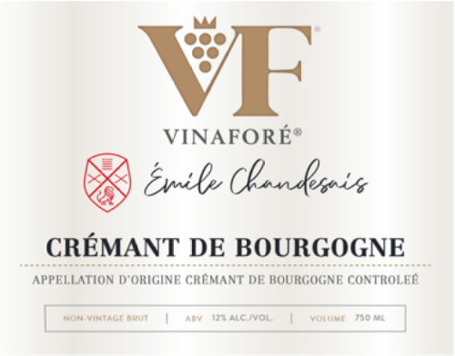 TABC label artwork for Vinafore Emile Chandesais Cremant de Bourgogne