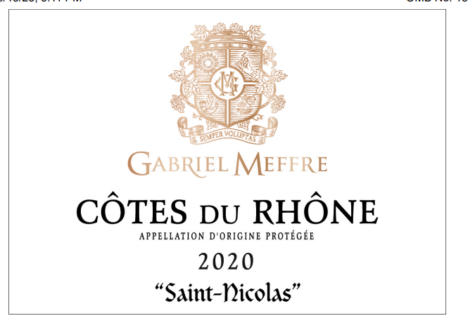 TABC label artwork for Gabriel Meffre Cotes du Rhone Saint Nicolas