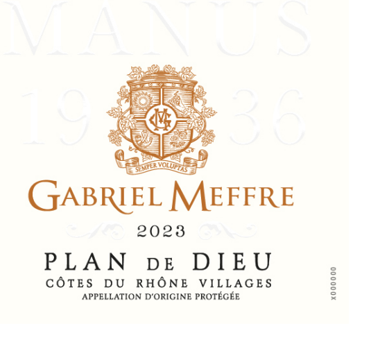 TABC label artwork for Gabriel Meffre Plan de Dieu