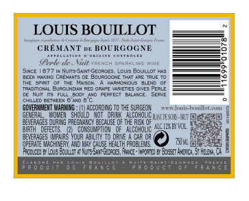 TABC label artwork for Louis Bouillot Blanc de Noirs