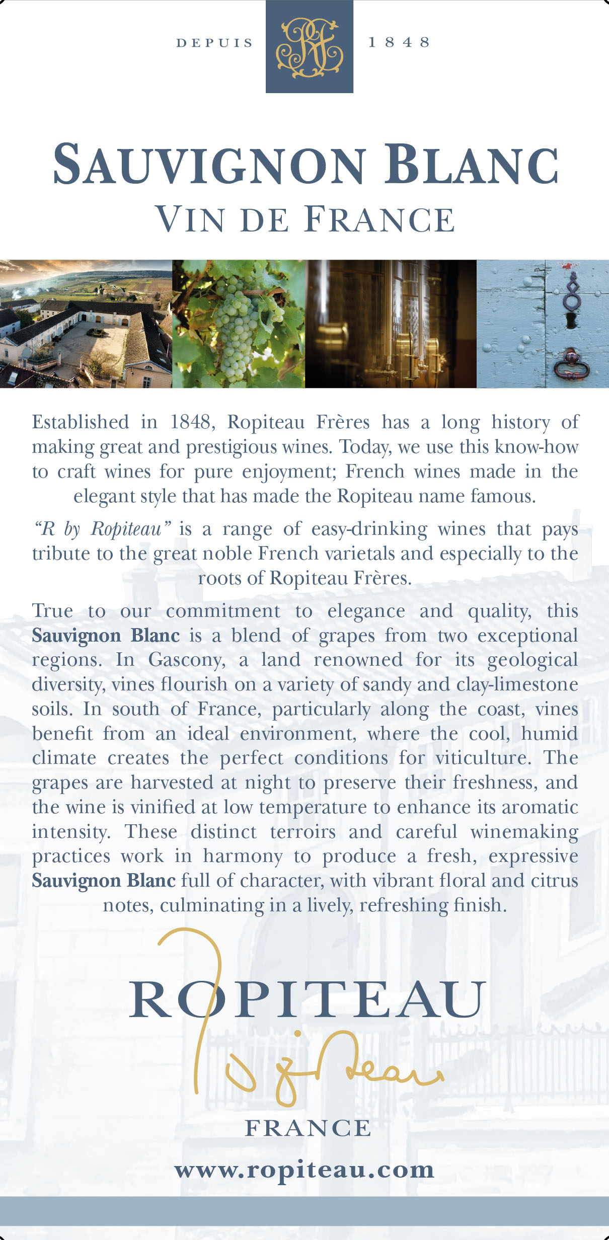 TABC label artwork for Ropiteau Sauvignon Blanc