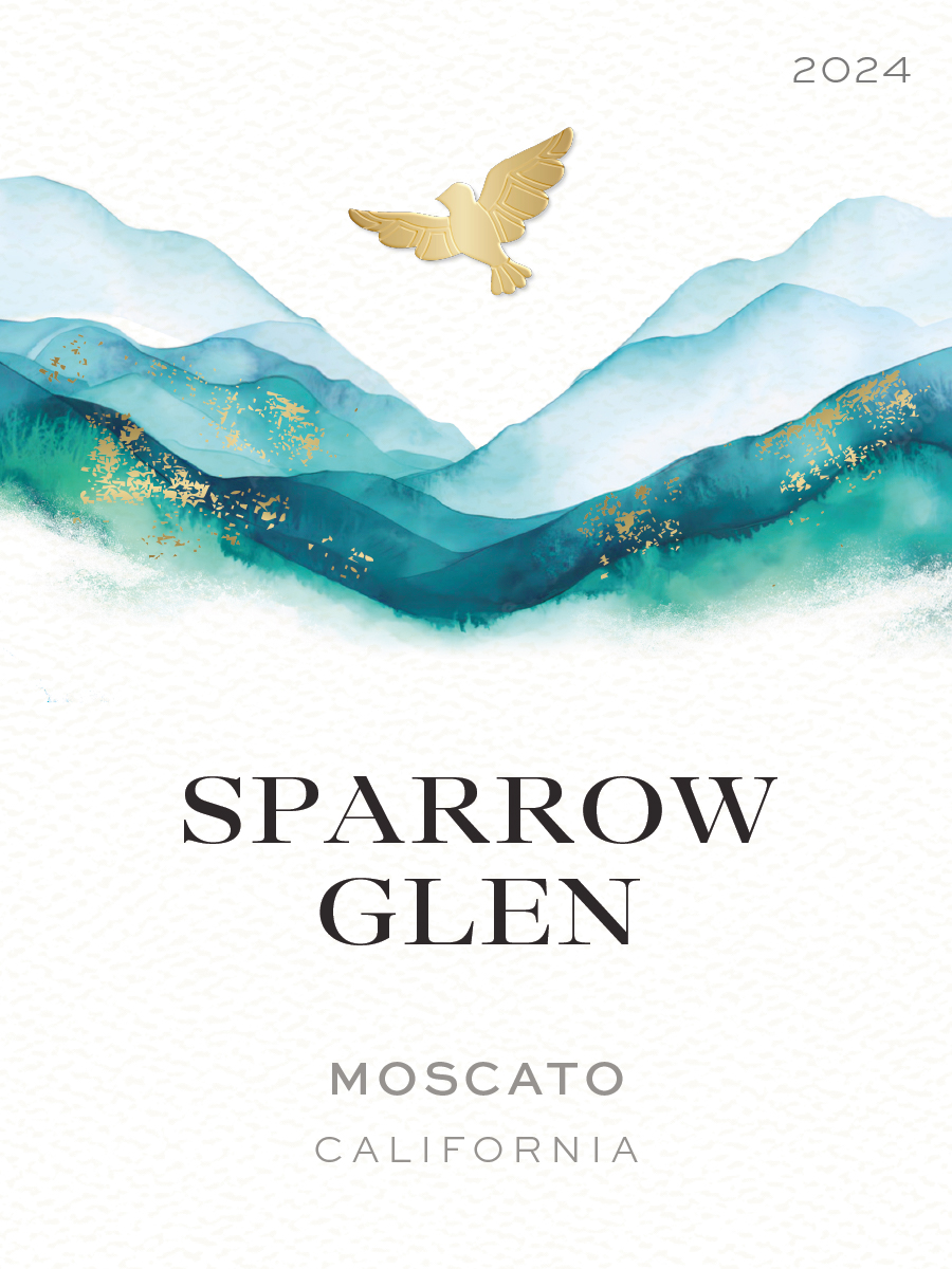 TABC label artwork for Sparrow Glen Moscato California