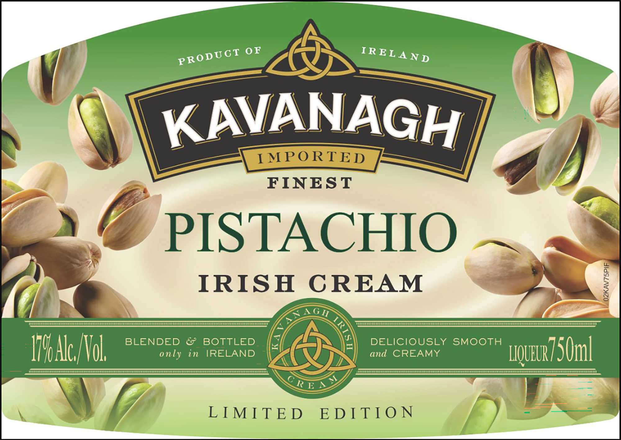 TABC label artwork for Kavanagh Pistachio Irish Cream